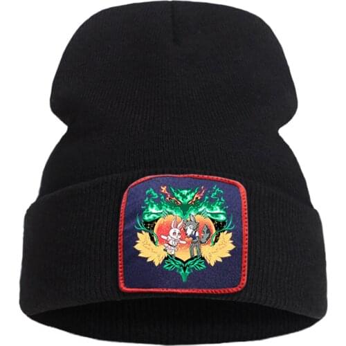Soft Hip Hop Knitted Cap Street Warm Beanie Hat Japan Anime BEASTARS Kawaii Flexible Hats Women Harajuku Sports Skullies Caps