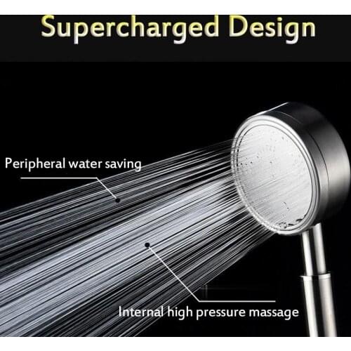 High Pressure Shower Head Set All Stainless Handheld Shower Heads Filter Easy Cleaning Spout Bathroom Accessories U3