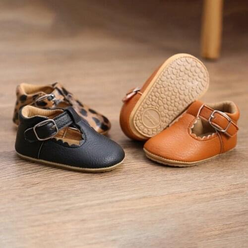 Toddler Baby Girls Boys Leopard Shoes PU Leather Shoes Soft Sole Crib Walking Spring Autumn First Walkers 0-18M43