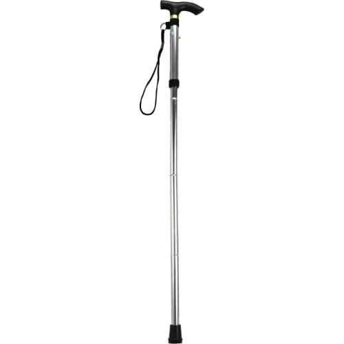 Walking Stick Telescopic Baton Hiking Trekking Poles Aluminum Alloy Metal Folding Cane Elderly People Crutches Pole