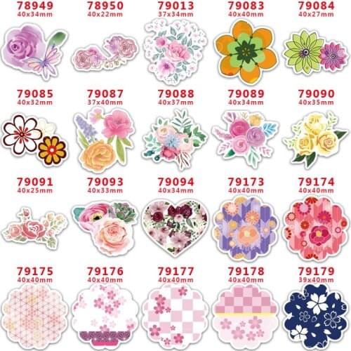 DIY Craft Supplies Sewing Accessories Cartoon Flower Printed Planar Resins Mold 10 Pieces. PR-78949