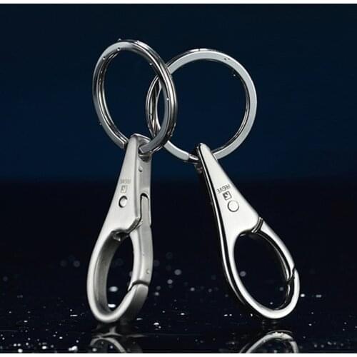 304 Stainless Steel Simple Men Keychain Car Key Chain Waterdrop Shape Key Ring Holder Bag Charm Pendant Trinket Accessories