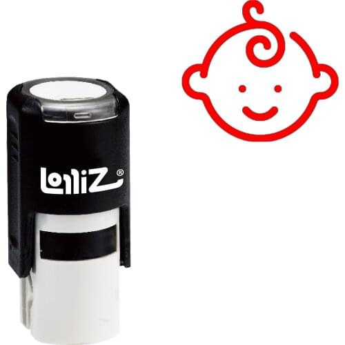 LolliZ Boy Self-Inking Rubber Stamp - Modern Symbol Series