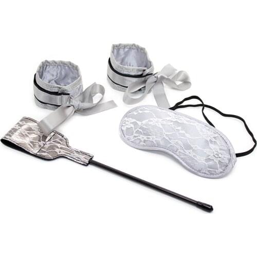 Sex Toys For Woman Men BDSM Bondage Set Under Bed Erotic Restraint Handcuffs & Ankle Cuffs & Eye Mask Adults Games For Couples
