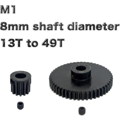 M1 8mm motor gear 13T-49T Pinion Motor Gear for 1/5 TRAXXAS ARRMA 4WD Outcast 8S EXBRC Car RC Motor