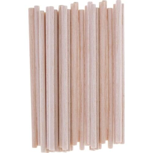 30Pcs 12cm Unfinished Natural Wood Craft Dowel Rods 20 Pack Smooth Balsa Wood Sticks for Kids DIY Arts And Crafts Projects