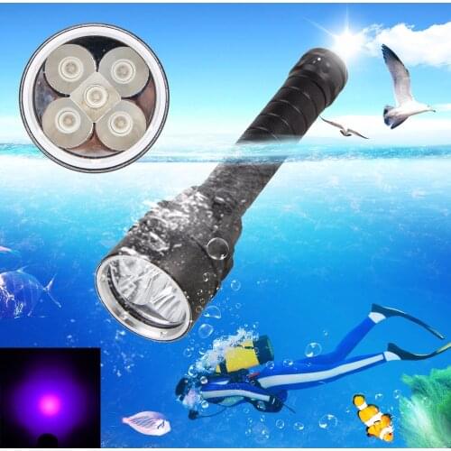 Super Brightness LED Portable Waterproof Flashlight Diver Scuba Diving Flashlight 100M Underwater 2000LM UV Scuba Diving Torch