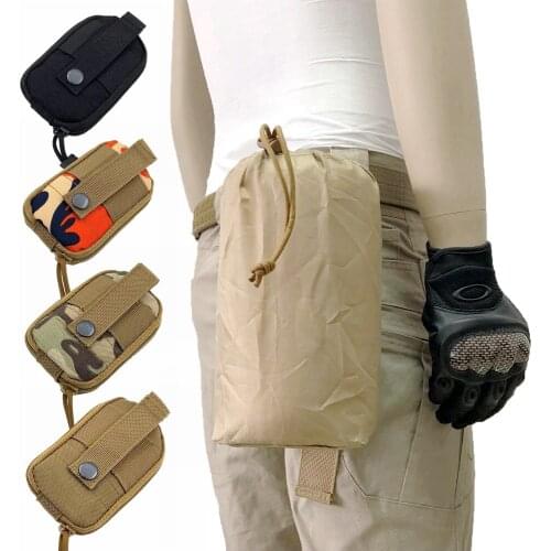Tactical Foldable Molle Pouch Army Camouflage Belt Pack Outdoor Hiking Camping Fishing Hunting Gear Military Hanging Waist Bag