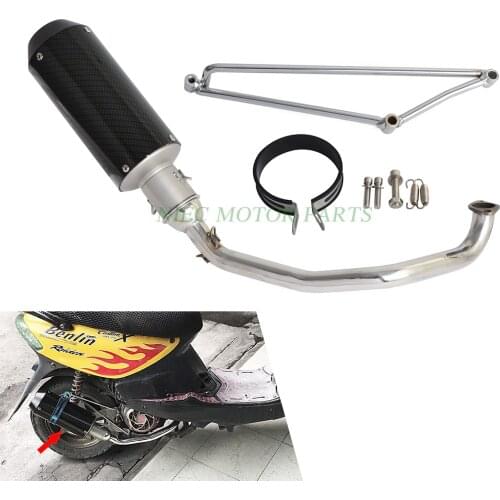 Universal Exhaust Muffler Pipe For Honda Ruckus Zoomer GY6 125cc 150cc Scooter Stainless Steel Exhaust System Muffler Pipe