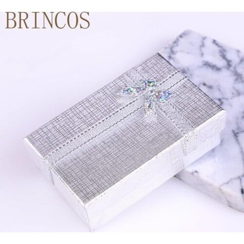 2019New Engagement Ring jewelry organizer shape Black box Earrings Necklace Bracelet Gift Boxes Holder carton bow case Square