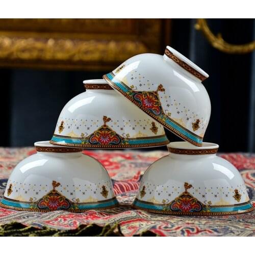 4pcs set, 4.5 inch, bone china small food bowl, thailand design, ceramic kitchen cooking bowl, japanese soup bowl, porcelain