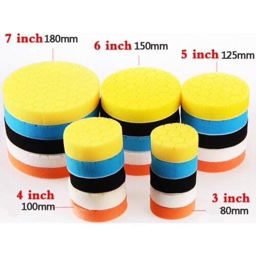 5-7 inch Car Beauty Waxing Polishing Tool Pad Set Polishing Pad Sponge Wheel 5 Piece Waxed Polished Sponge Car Polishing Tools