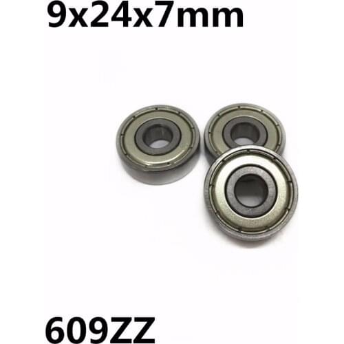 50Pcs 609ZZ 609-2Z 9x24x7 mm Deep groove ball bearing Miniature bearing High quality 609Z