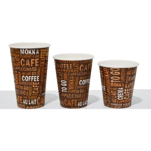 50pcs High quality creative disposable coffee cup 250ml 400ml 500ml milk tea hot drink cup party favors paper cups with lid
