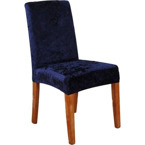 Velvet Shiny Fabric Cheap Chair Covers Universal Size Stretch Chair Covers Seat Case Slipcovers For Dining Room