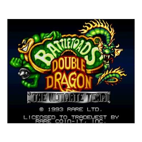 Battletoads & Double Dragon - The Ultimate Team NTSC Version 16 Bit 46 Pin Big Gray Game Card For USA Game Players