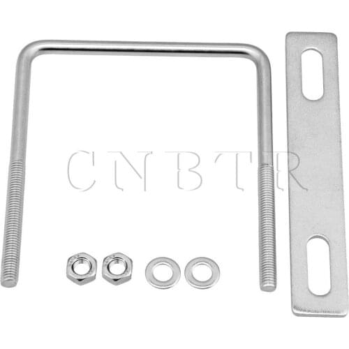 CNBTR Sliver Square U Shaped Bolt Stainless Steel for Fixed Tube M8x105x130
