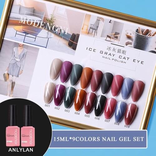 3D Gray Cat Eye Nail Gel Polish15ml For Nail Salon Manicure Soak Off LED UV Gel Lacquer Long Lasting Nail Enamel Gel Polish