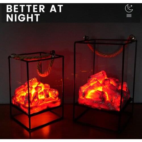 Creative LED Flame Light Home Furnishings Simulation Props Christmas Halloween Fireplace Fake Wood Charcoal Scene Decor