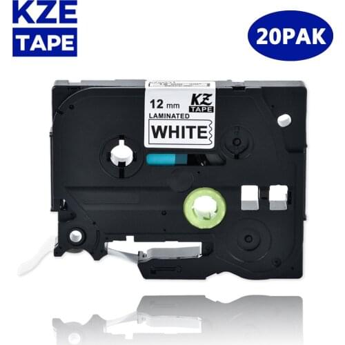 20PCSTZ231 TZ 231 TZe 231 Laminated Adhesive tz-231 tze-231 Label Tape P Touch black on white Compatible For Brother tze-131 631
