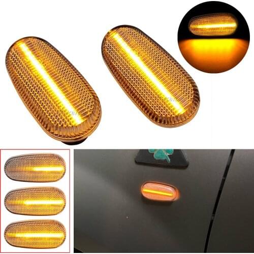 2pcs Dynamic LED Side Marker Light Arrow Turn Signal Blinker Lamp For Alfa Romeo GT 147 937 MiTo 955 Fiat Bravo 198 Hatchback