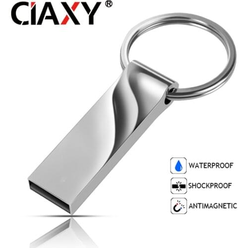 Metal cle usb flash drive 32GB 16GB pendrive 128GB 64GB waterproof pen drive 8GB flash usb 2.0 memoria usb stick key Custom logo