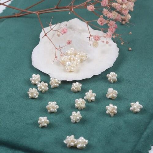 Cute Natural Freshwater Baroque Pearl Handmade Braided Flower Ball Loose Bead For Jewelry Making DIY Accessories Craft