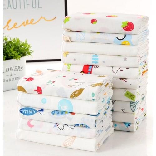1Pc Muslin 100% Cotton Baby Swaddles Soft Newborn Blankets Bath Gauze Infant Wrap Sleepsack Stroller Cover Play Mat