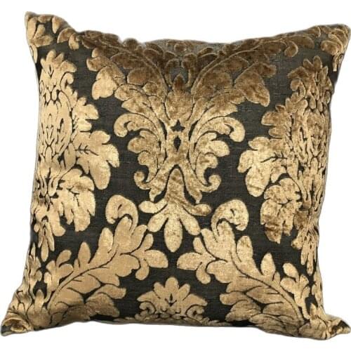 OEM Decorative Classical Cutting Velvet Cushion Cover Sofa Jacquard Throw Pillow Case from Factory