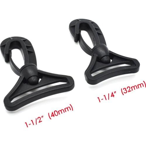 32mm 40mm Webbing Plastic Swivel Snap Hooks for Bag Belts Straps Keychain Clasp Backpack Accessories
