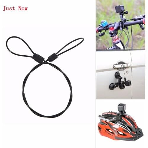 10PCS Stainless Steel Black Safety 60cm/24in Tether Lanyard Strap for GoPro Hero 6/5/4/3/for SJCAM/for YI for Action Camera