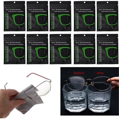 Reusable Cloth Anti Fog Wipe Cloth for Glasses Swim Bicyle Goggles Cleaning Unisex Glasses Lens Cloth for Men Women