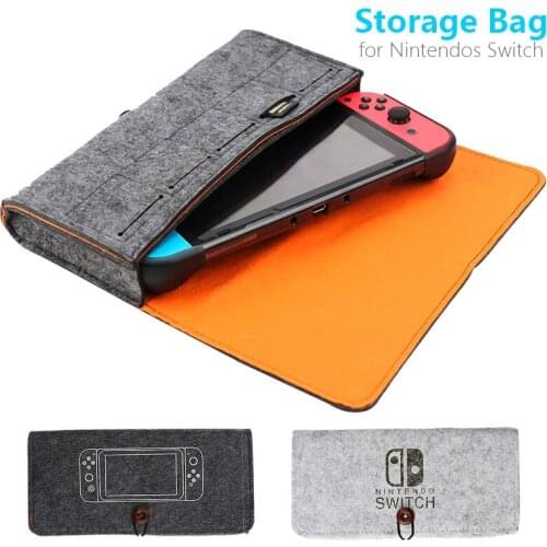 Storage Bag for Nintendos Switch Console Durable Carrying Case Pouch Bag for Nintend NS Switch Game Console Game card Felt bag