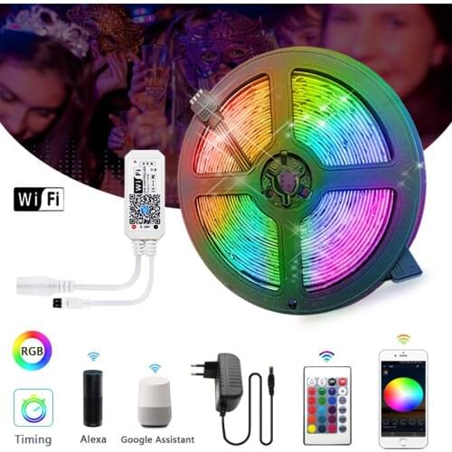 RGB LED Strip Light SMD 2835 5M 10M Waterproof RGB Tape DC12V Ribbon diode led Strips Light Flexible Stripe IR WIFI Controller