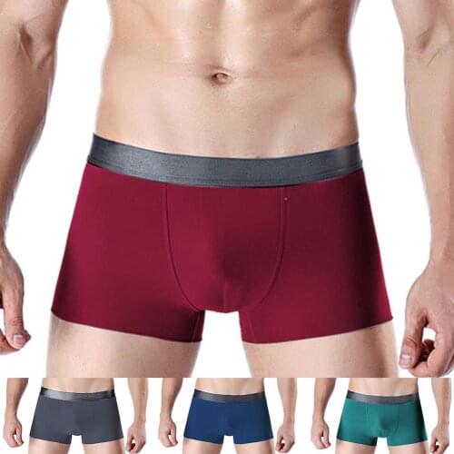 2020 New Mens Panties Underpants Man Boxer Mens Underwear Cotton Man Big Short Breathable Solid Flexible Shorts Boxers Homme