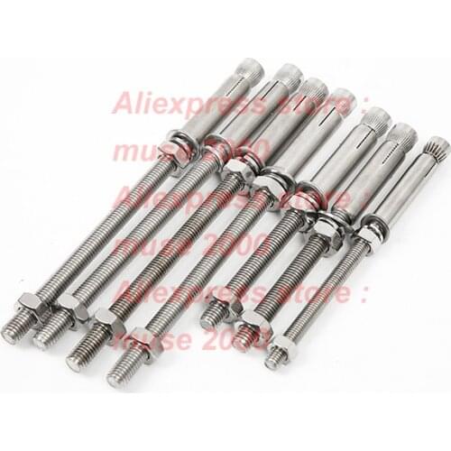 Lengthen M6 M8 M10 M12 expansion bolt ring nut 304 Ceiling wall light fan hooker hanging screw wall anchor steel sport room