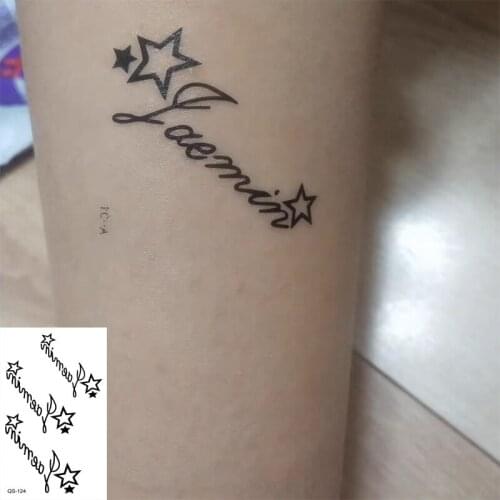 Waterproof Temporary Tattoo Stickers Star Letter fake Tatto Geometric animal Flash Tatoo Hand Back Foot for Girl Women Men