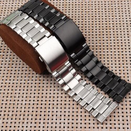 High Quality Strap For DZ4318 4323 4283 4309 Original Style Stainless Steel Watchband Male large watch case bracelet 26mm Black