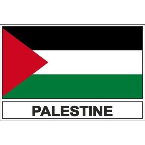 Funny Sticker Flag Ps Palestine Flag PVC Vinyl Waterproof Sticker Decal for Motos Car Laptop Luggage