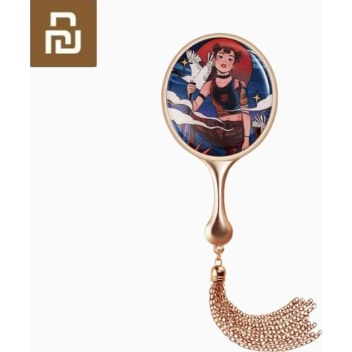 Xiaomi Smate The Drunken Beauty Retro Antiquity Style Makeup Mirror Metal Frame Tassel Protable Mirror with Storage Bag for Girl