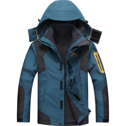 Winter Hiking Jacket Men and women outdoor two-piece set windproof waterproof coat Fleece Liner warm Mountaineering Windbreaker