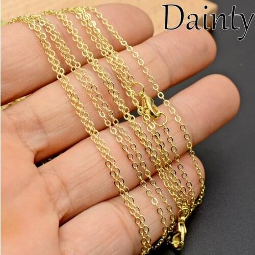 100 pcs - 14 K Light Gold Dainty Necklace Chain Choker, Dainty Chain Necklace Gold, Thin Choker Necklace for Women
