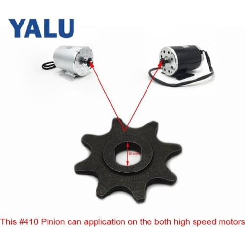 Electric Scooter 8 Tooth Sprocket #410 Chain Motor 1/2"x1/8" Engine Chain Pinion 8T Gear for MY1020 Motor