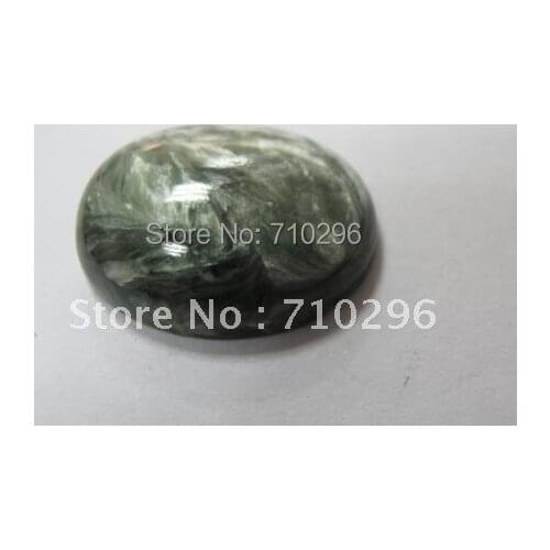 1pc Natural Semi semi stone Seraphinite Bead Cabochon 22*30mm Oval Gem stone Loose Cabochon