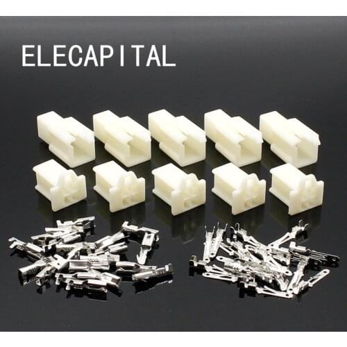 10set/lot 2.8mm 4 pin Automotive 2.8 Electrical wire Connector Male Female cable terminal plug Kits Motorcycle ebike car