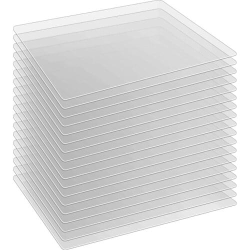 18 Pieces Clear Plastic Placemats Table Mats Heat Resistant Placemats Dining Mats , 15.7 x 11.8 Inches