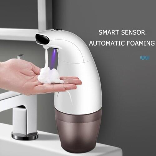 330ml Automatic Soap Dispenser Infrared Induction Foaming Hand Washing Touchless Liquid Hand Sanitizer for Kitchen Bathroom
