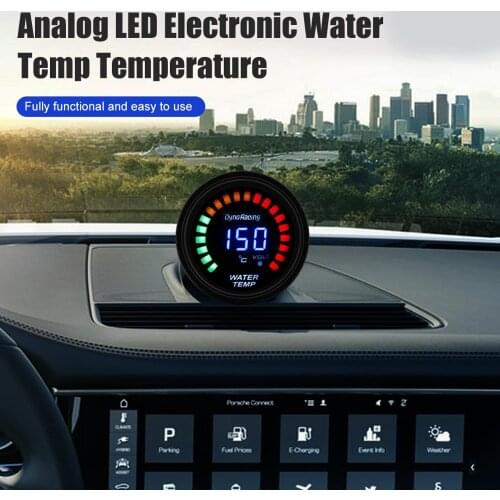 2" 52mm Car Digital / Analog LED Electronic Water Temp Temperature Gauge Smoke for Cars Wholesale Quick delivery