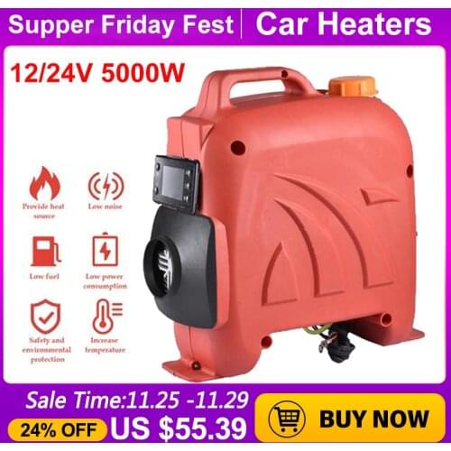 Car Heater 5KW All In One Diesel Air Heater One Holes 12/24V LCD Display Parking Fuel Heater For Webasto Trucks Moter Boat Car