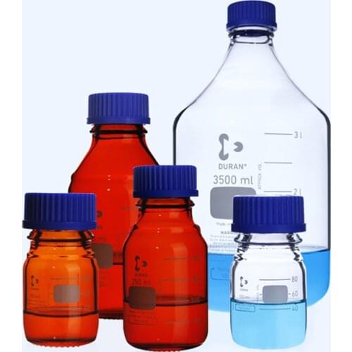 High Borosilicate Glass Germany SCHOTT Screw Blue Cap Reagent Bottle Laboratory 25 250 500 1000mL